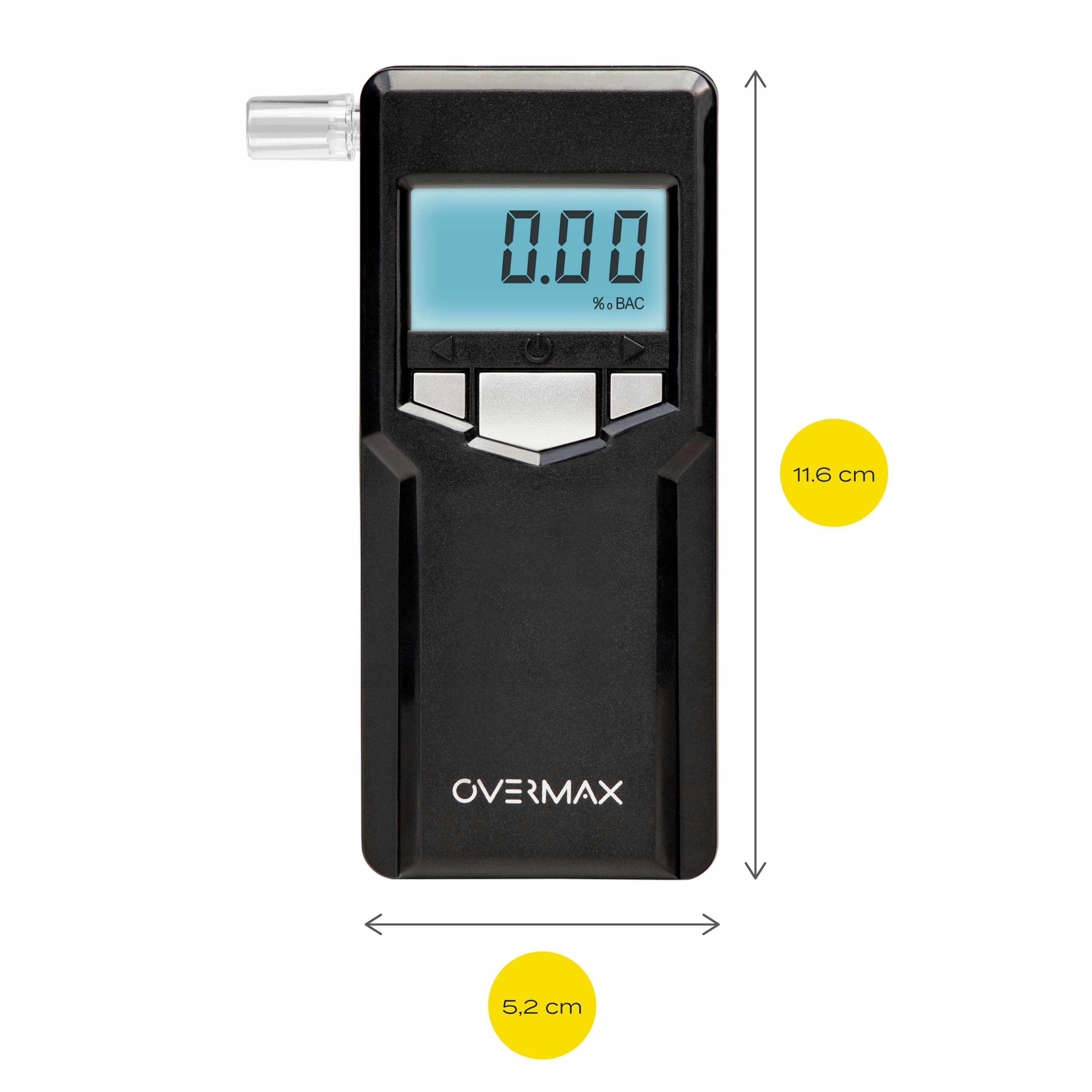 PROFESJONALNY ALKOMAT POLICYJNY OVERMAX AD-06 + KALIBRACJA + USTNIKI 10szt Rodzaj baterii baterie AA