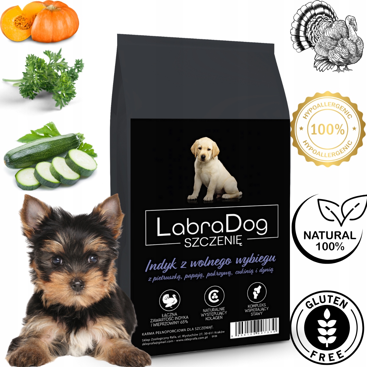 Levně LabraDog Superfood Puppy Hypoalergenní Krůta 65% pro psy s skvrnami 6 kg