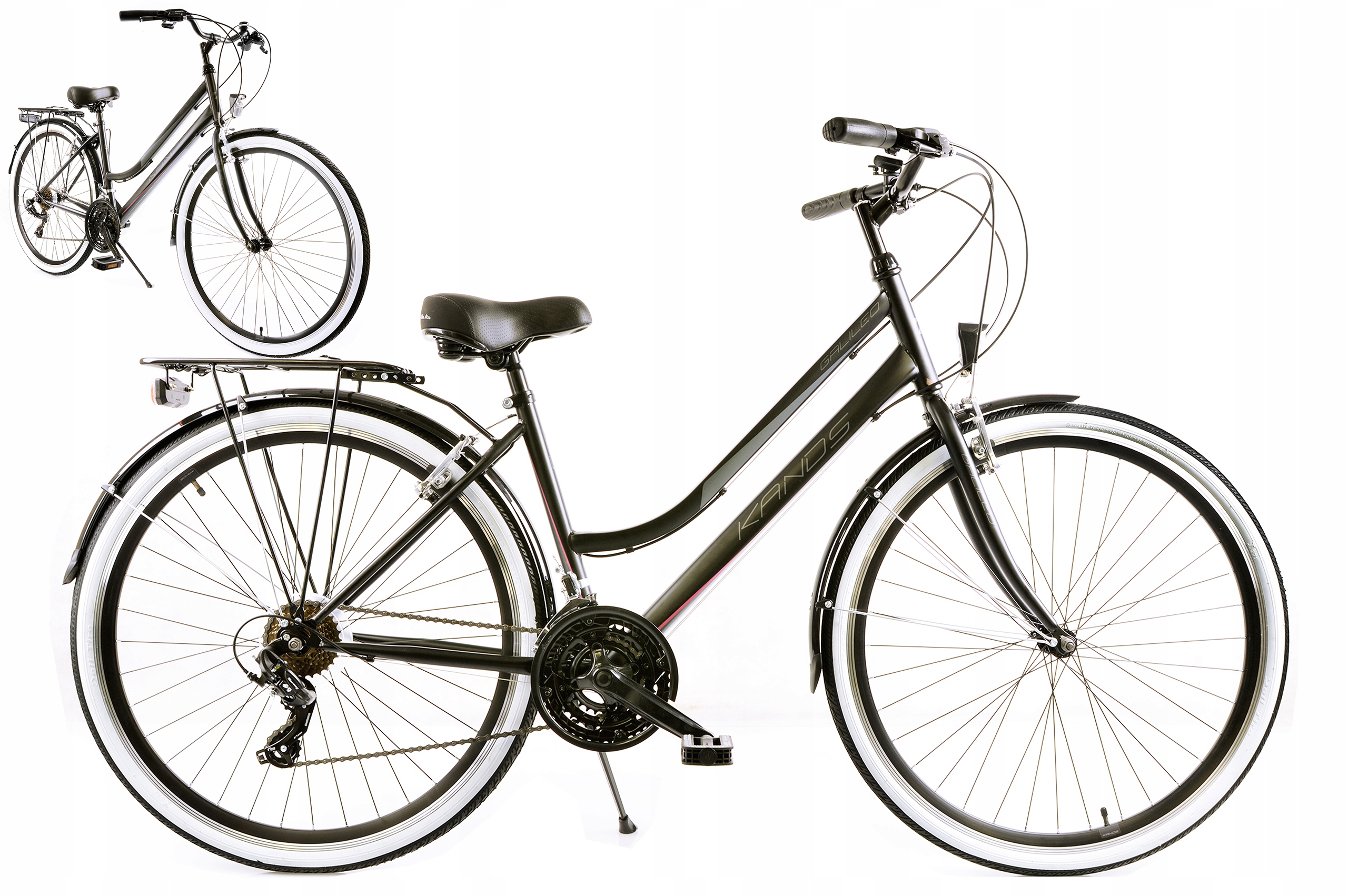 Rower Trekking 28 Kands Galileo czar-róż D19 2022