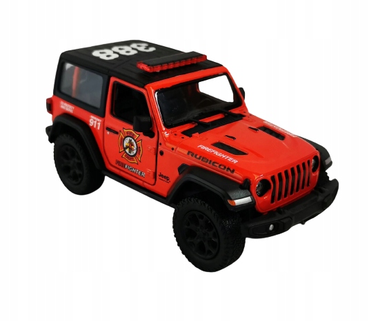

Model Metal 1:34 Kinsmart Jeep Wrangler Straż Poż