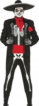 Kostým Mexičan Mariachi kostlivec kostra hudba M