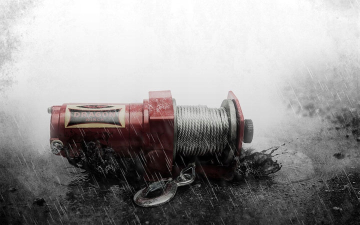 ~1T WYCIĄGARKA DRAGON 12V ELEKTRYCZNA WCIĄGARKA linowa do pługa quada 2000 Producent Dragon Winch