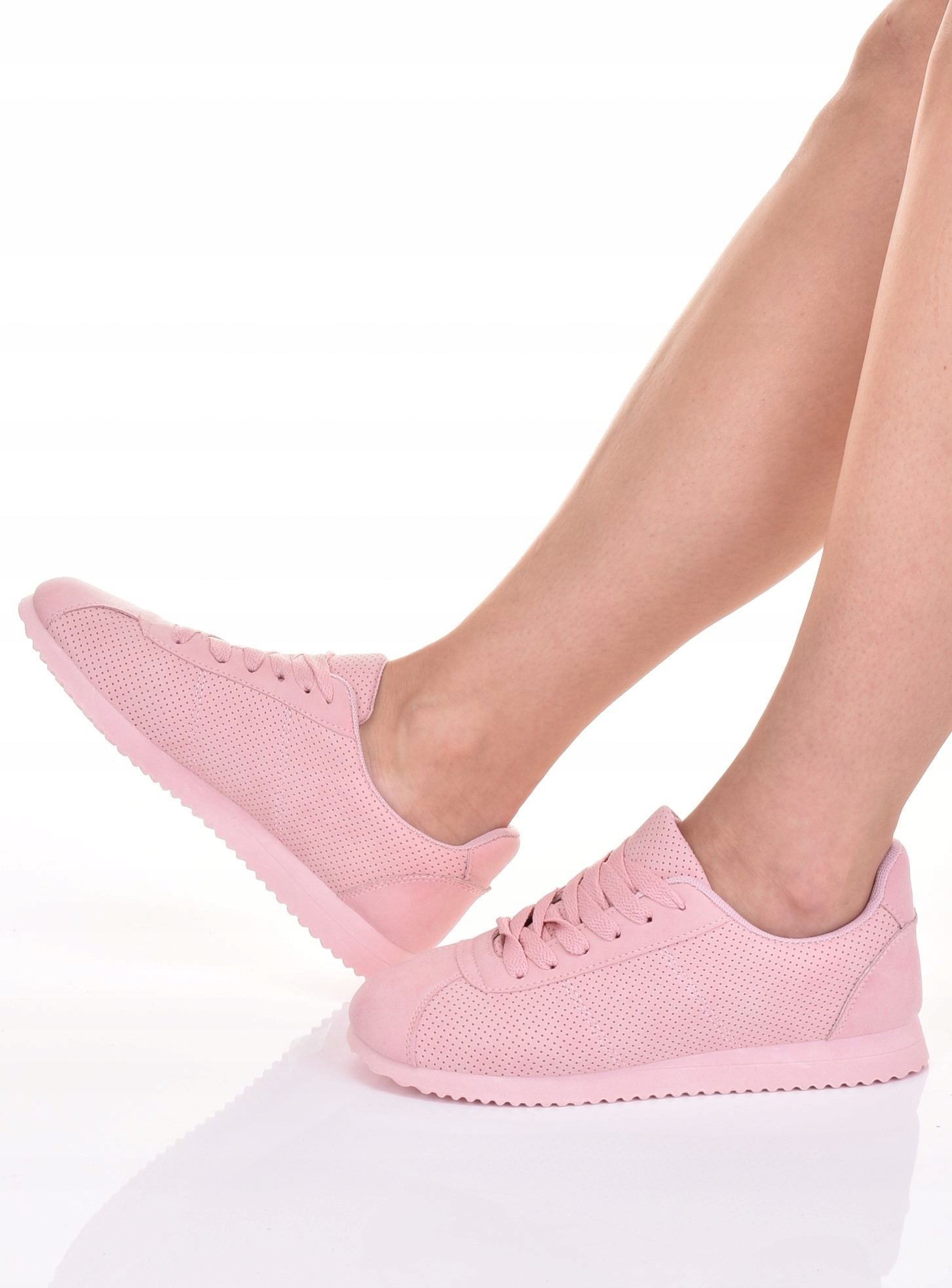 LEKKIE DAMSKIE BUTY SPORTOWE SKÓRZANE SNEAKERSY Rozmiar 38