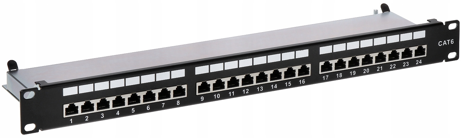 PATCH PANEL RJ-45 DO SZAFY RACK 24 PORTY RJ45 FTP