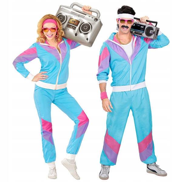 Kostým Sportovce Dresu Teplákovka Z 80. Let Modré Unisex Karneval XXXL