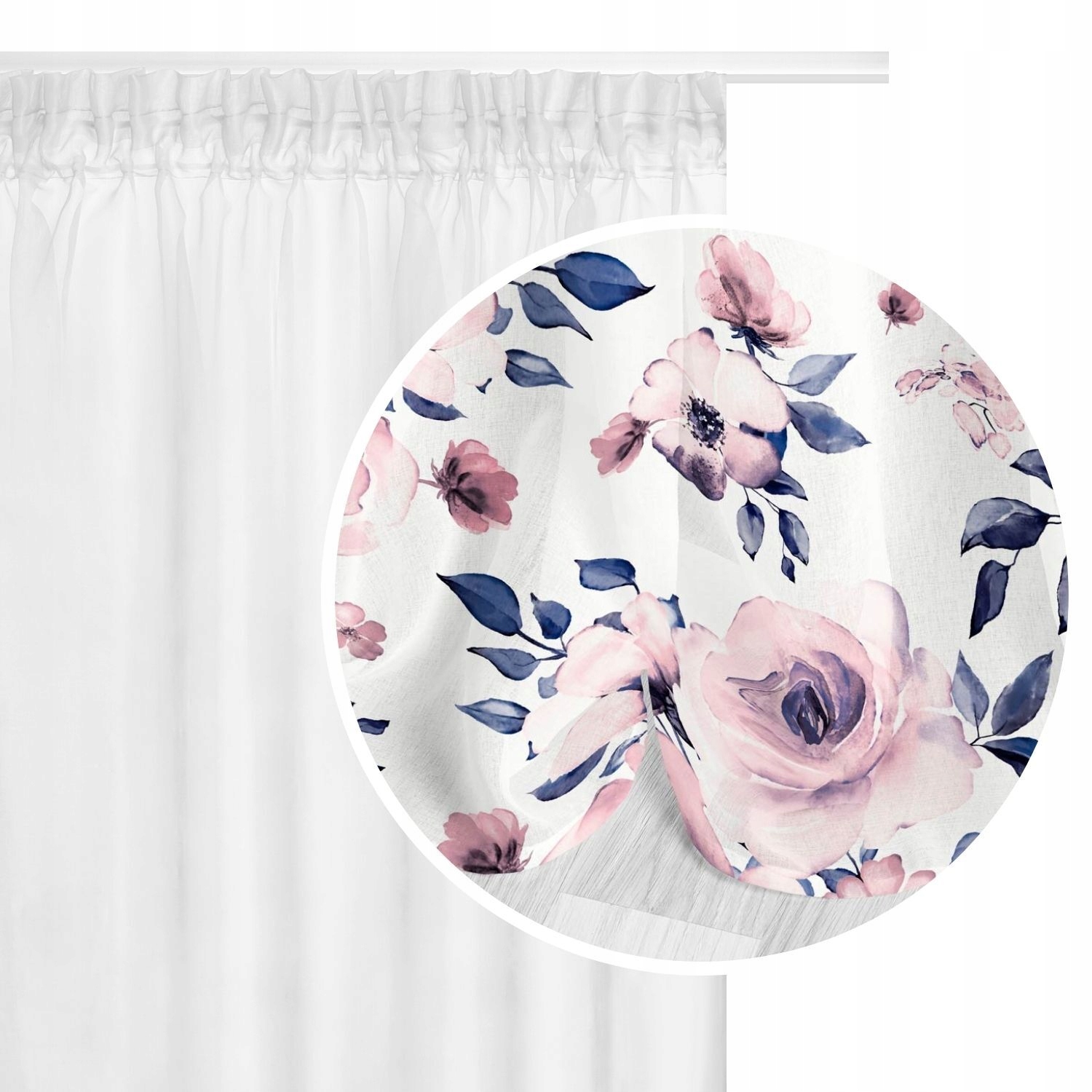 ZASŁONY ROSALLY 140x230 RÓŻE TAŚMA ŻABKI Kod producenta Polski Produkt