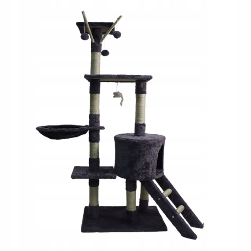 2 x Škrabadlo Pro Kočky Věž Domeček Míčky Šňůra Hračka
