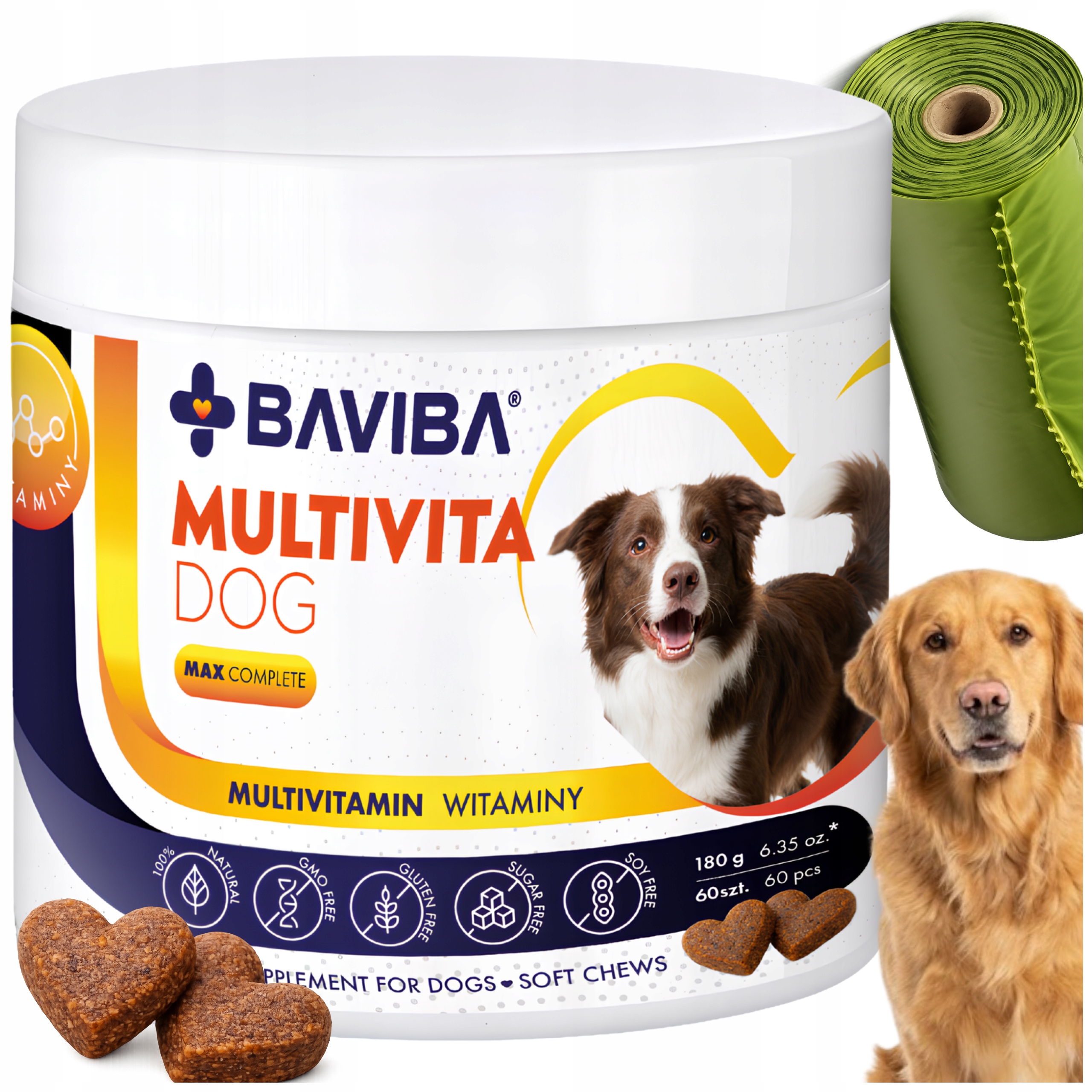 Baviba Suplementy Witaminy Multivita Dog Max Complete Witalność Psa 60szt