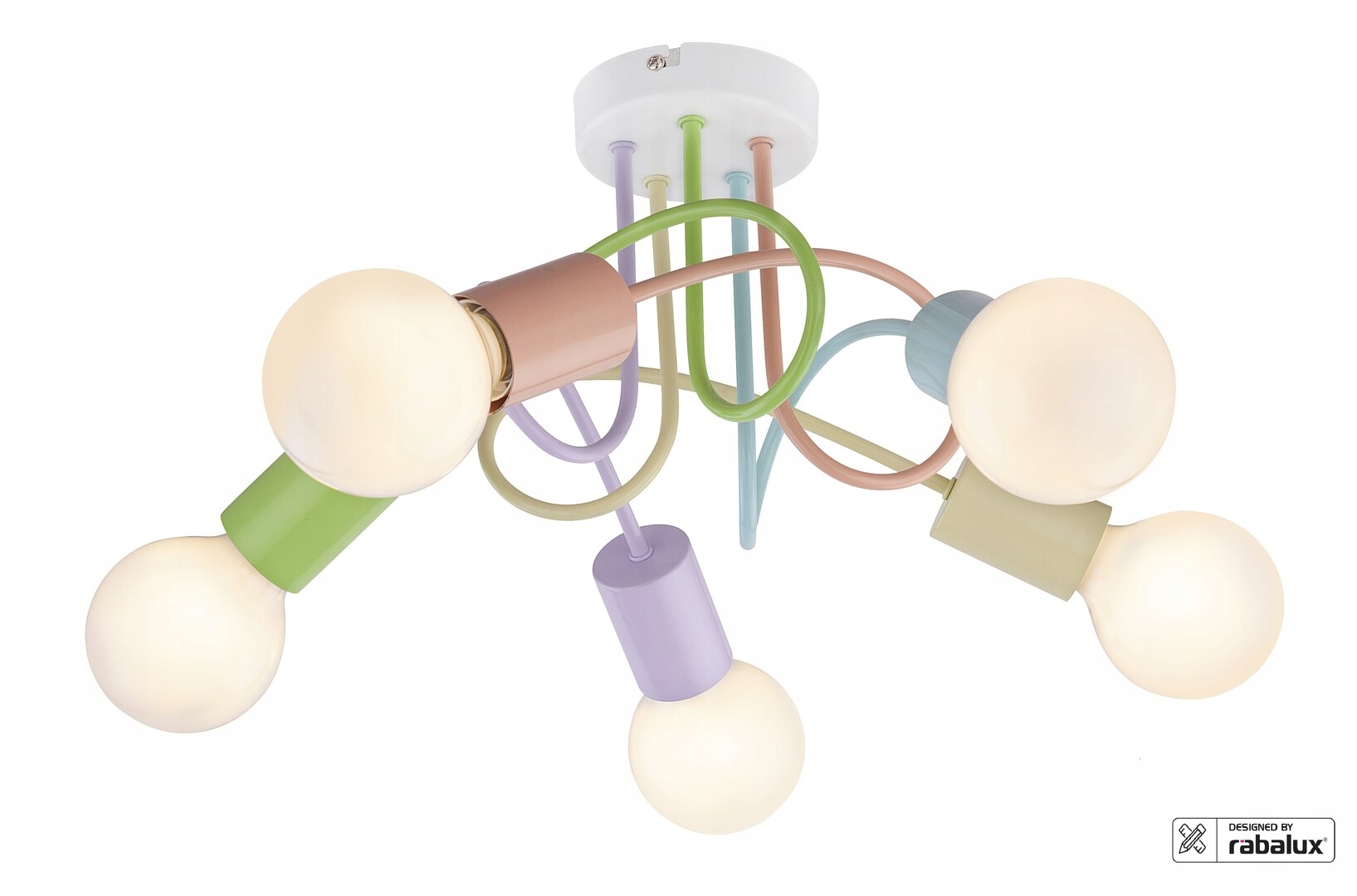 Stropná lampa pre dieťa E27 5x40W viacfarebná Linett Rabalux