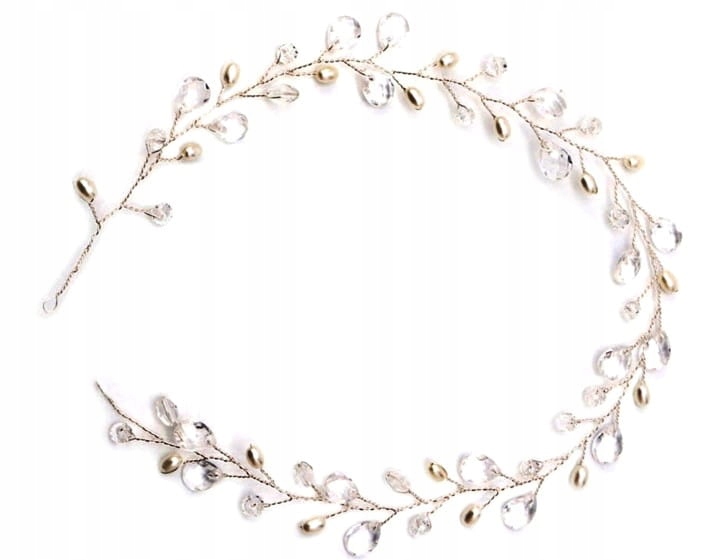 

Opaska na ślub diadem srebrna Crystal cyrkonie