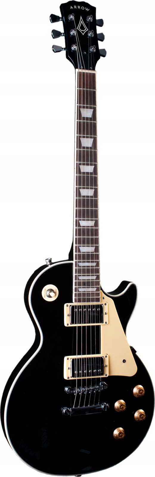 Arrow Riffster Lp 22 Abyss Black Rosewood/White – elektrická kytara