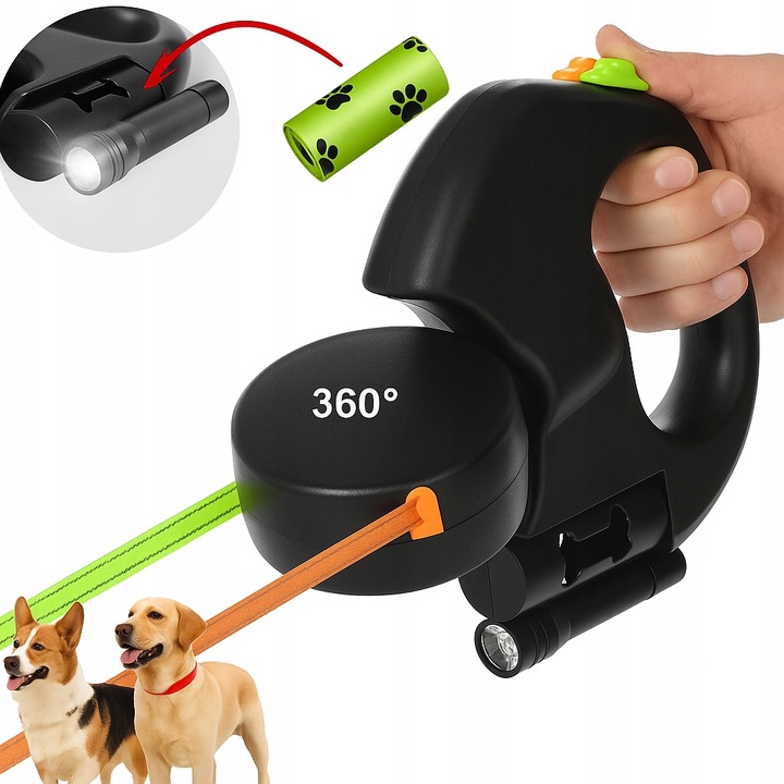 Automatická dvojitá multifunkční vodítko s baterkou Dárek