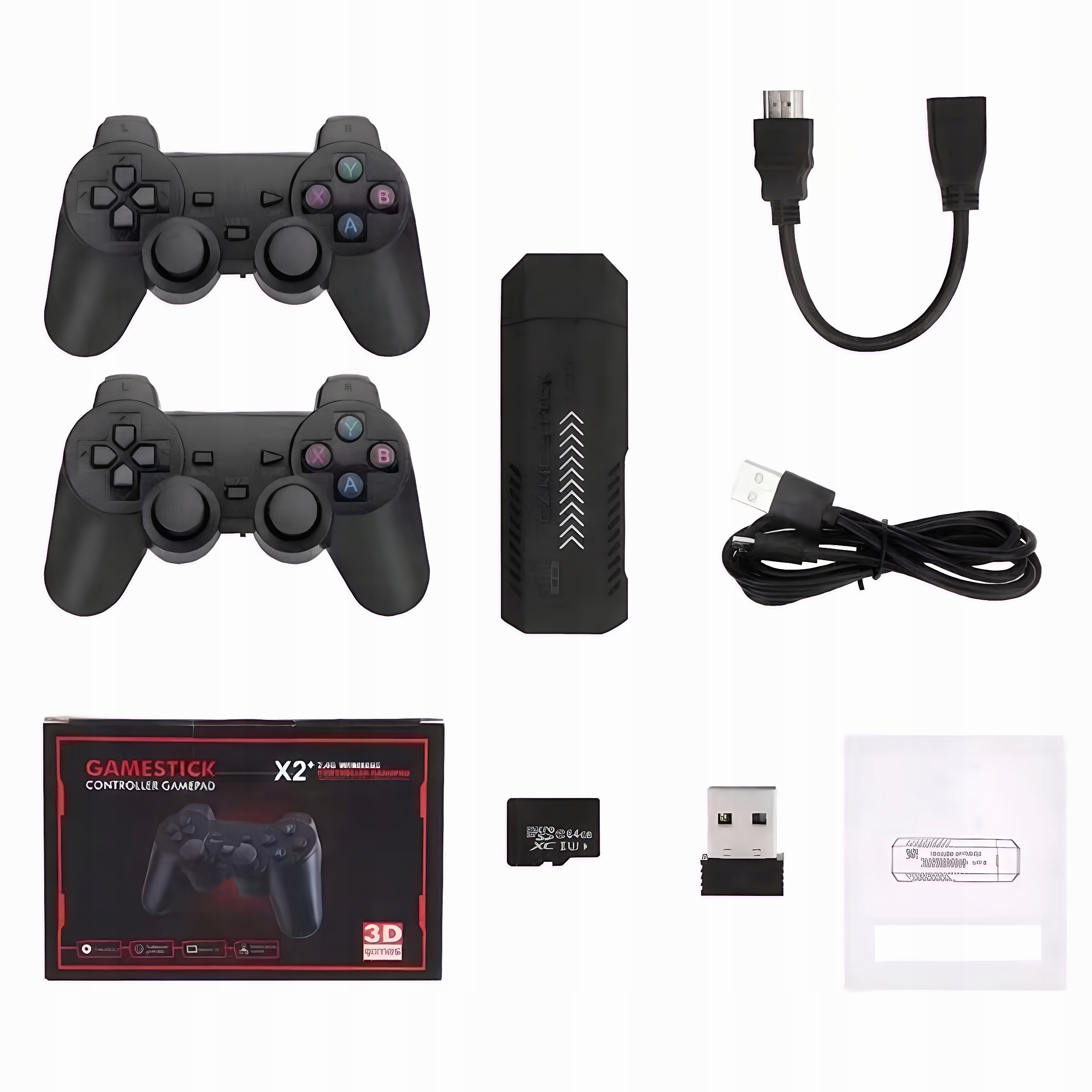 Konzola Retro X2 Hdmi Game Stick 64 Gb 30 000 Her 2 Bezdrátové Pady