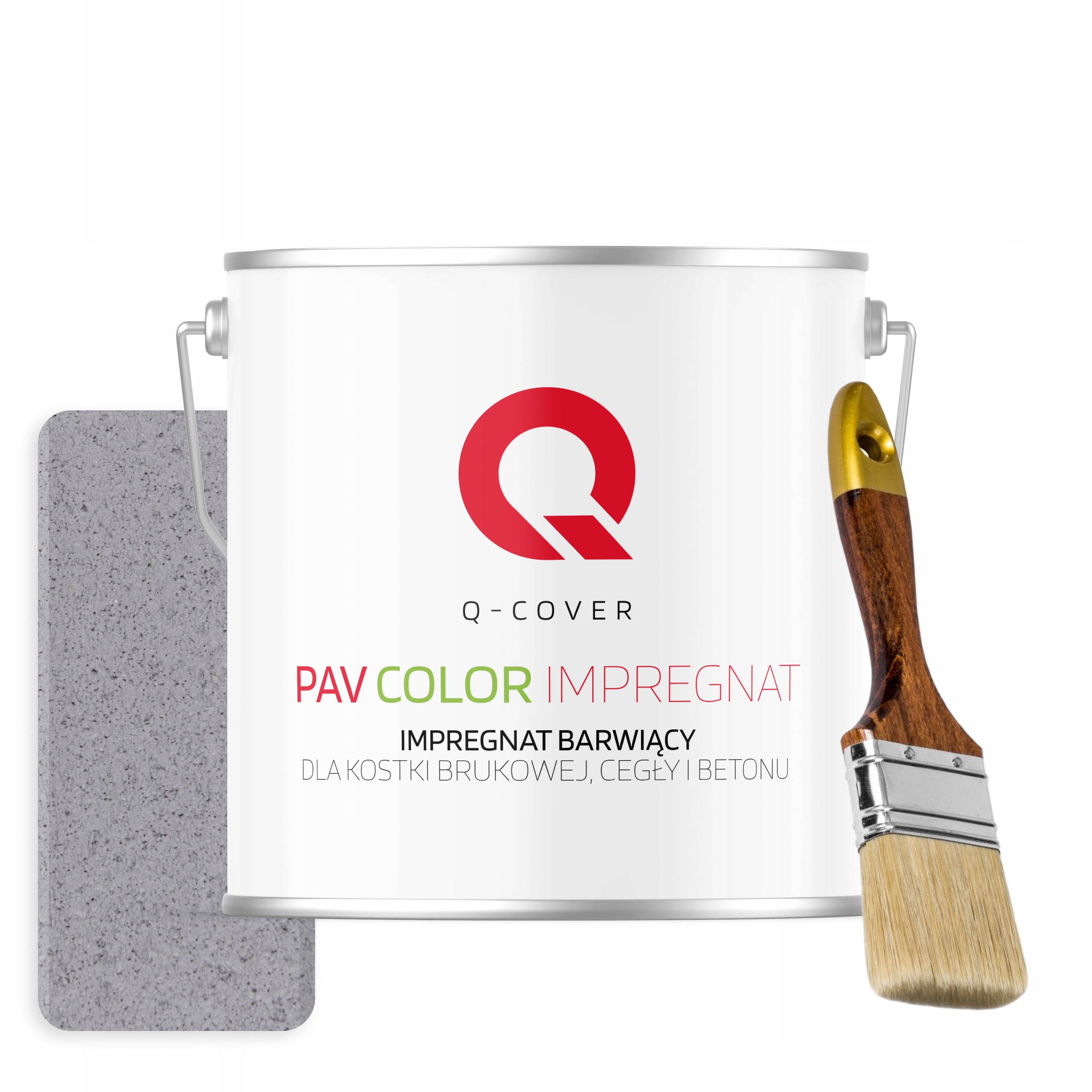 Barvicí impregnát na betonu dlažebních kostek 5 l Šedý štětec
