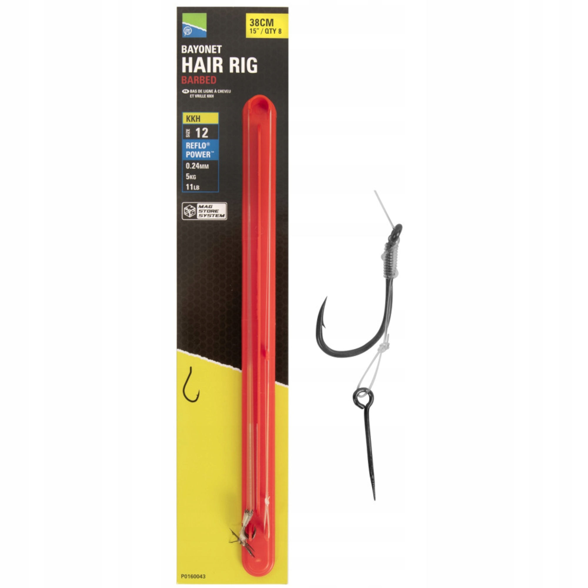 Przypony Preston Kkh 38cmR12 0.24mm Z Bagnetem Igłą Do PelletU,WAGGLER,BOMB