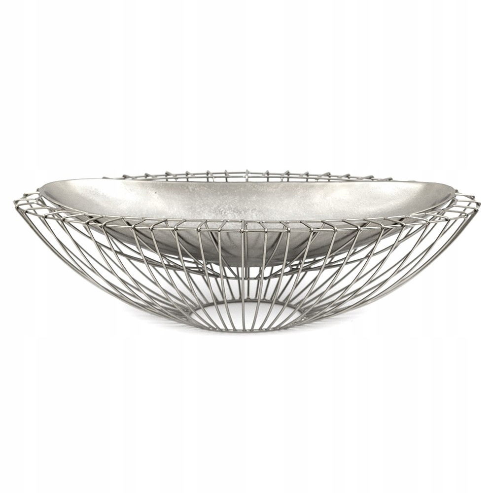 Patera So Stojanom Strieborná Oválna Kovová 58x27 cm Glamour 60 30