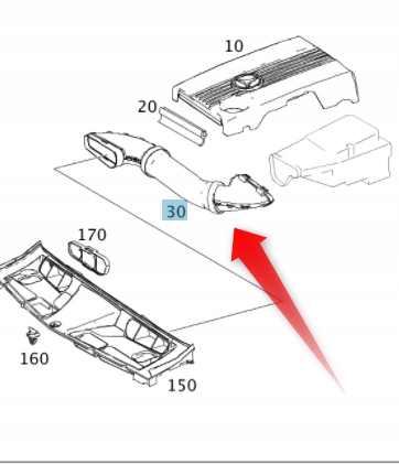 

Rura Wlot Powietrza Mercedes C W204 W212
