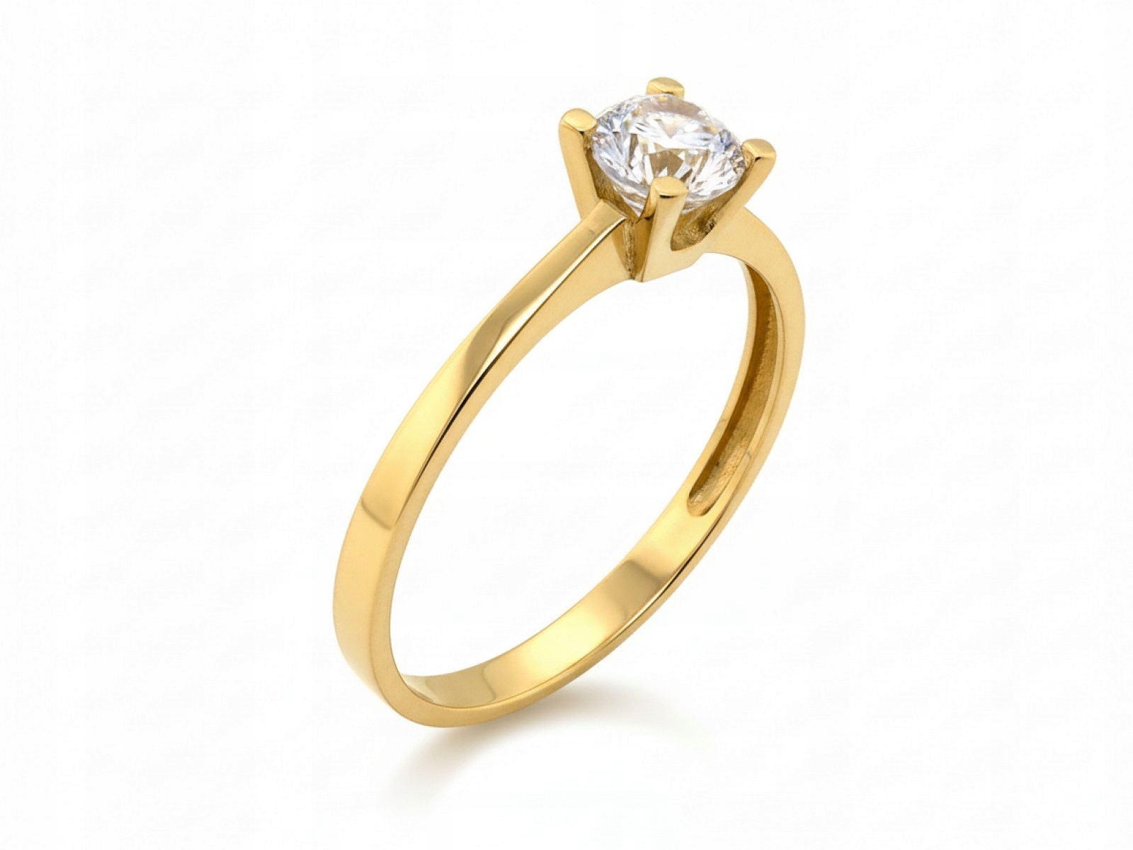 Dámský prstýnek ze zlata 585 zirkon elegantní design od klenotníka