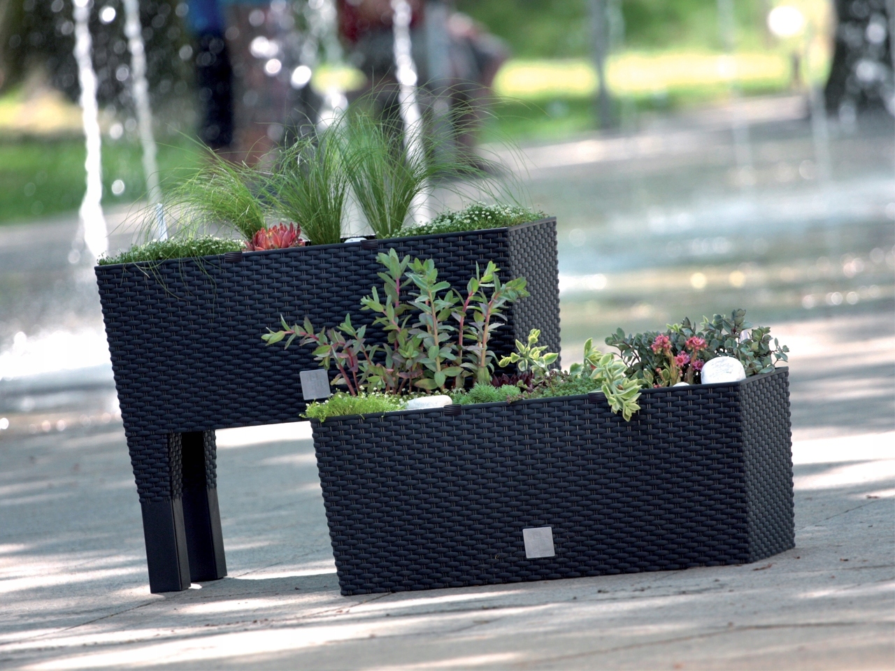 2 x Skrzynka rattan Rato DRTC500 + haki - UMBRA Długość maksymalna 51 cm