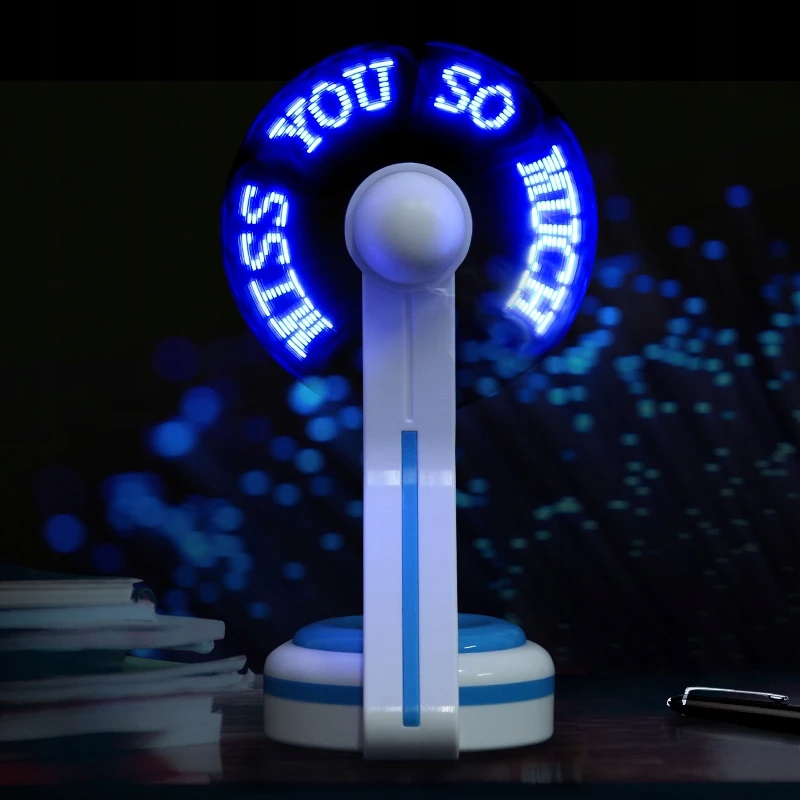 Wiatrak Wiatraczek LED led wentylator Wentylatorek USB NAPISY ŚWIATŁO Kod producenta LED WENTYLATOR WIATRAK