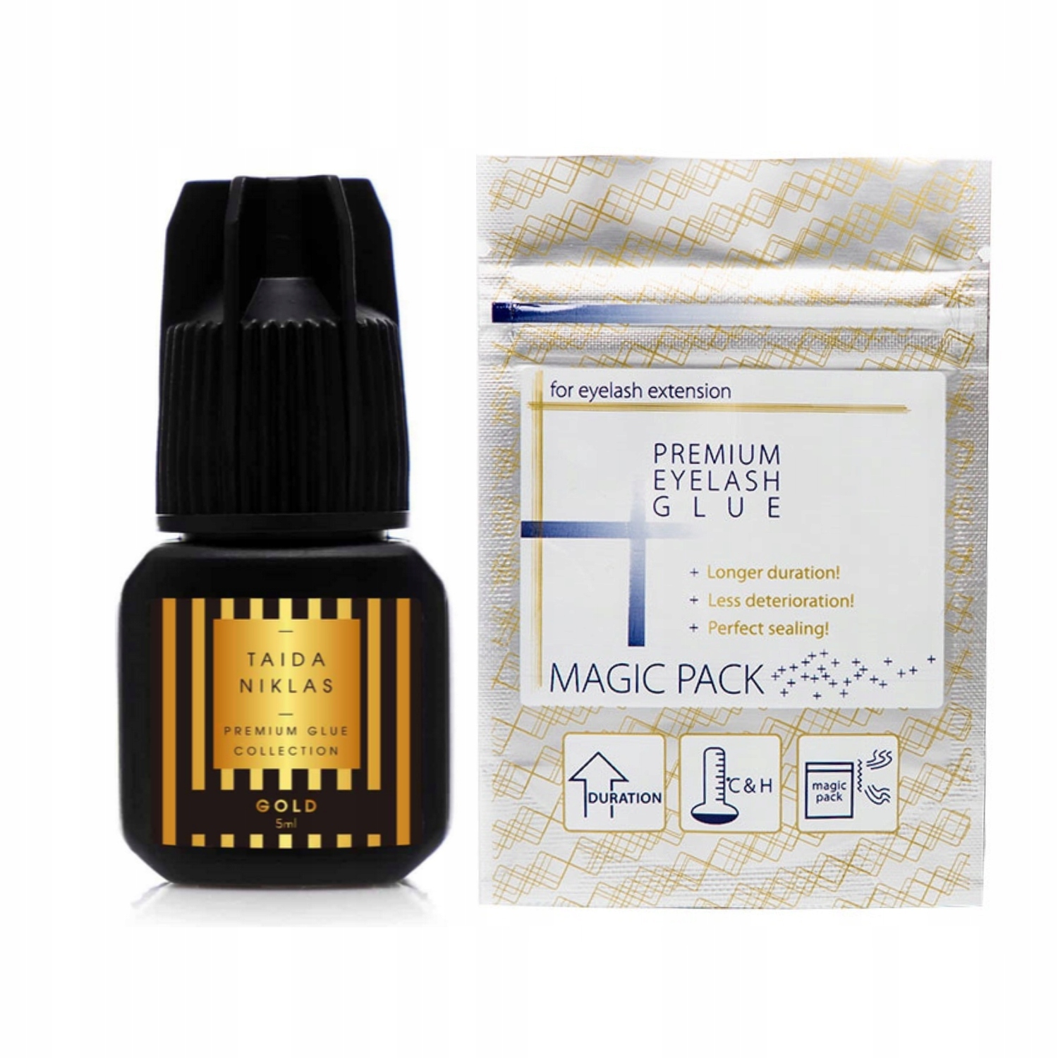Taida NIklas Lepidlo na řasy Gold 5 ml Termoizolační sáček Magic Pack