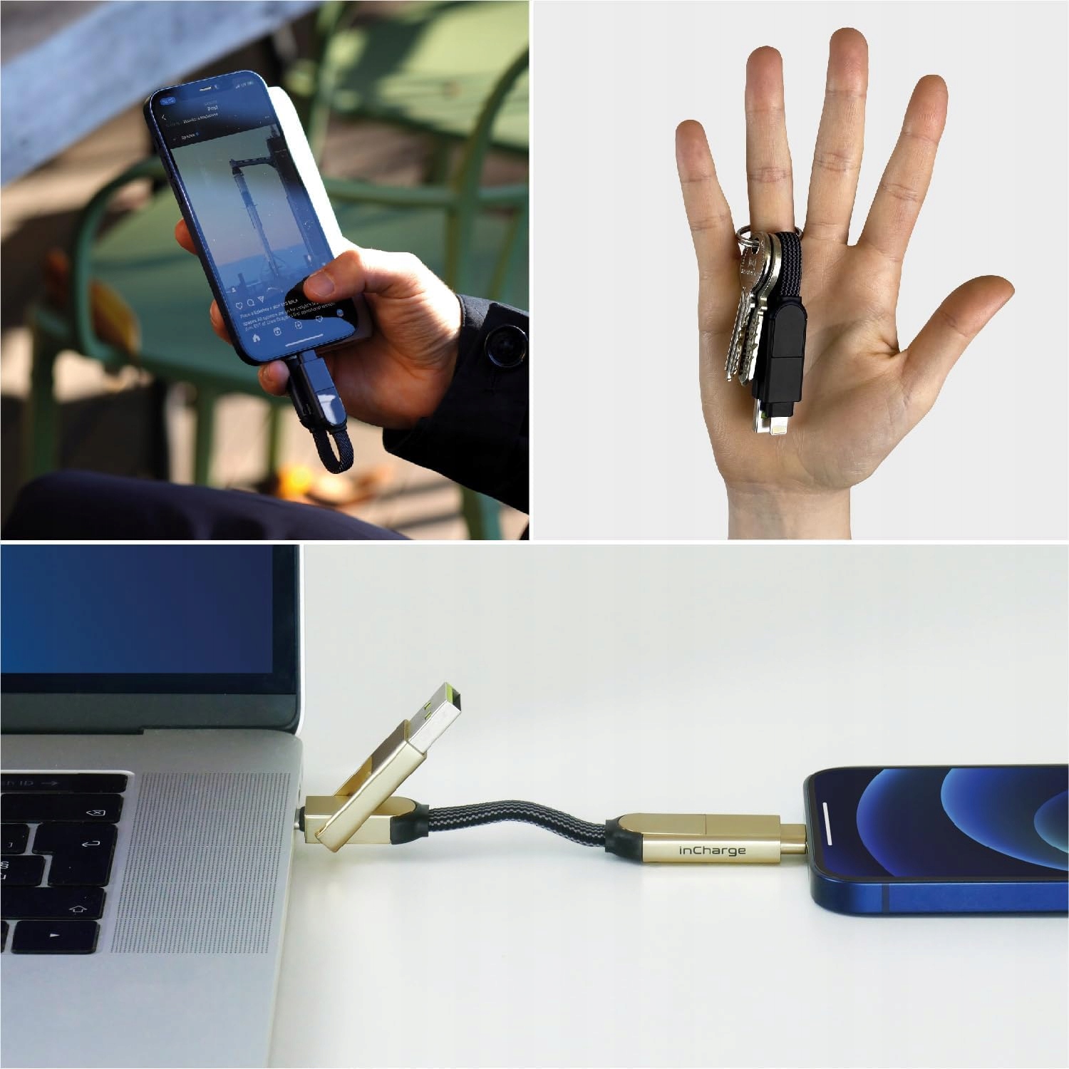 Rolling Square inCharge XL | Kabel USB-C - Micro - Lightning | 6w1 | 100W Kod producenta RS-XMAX01E