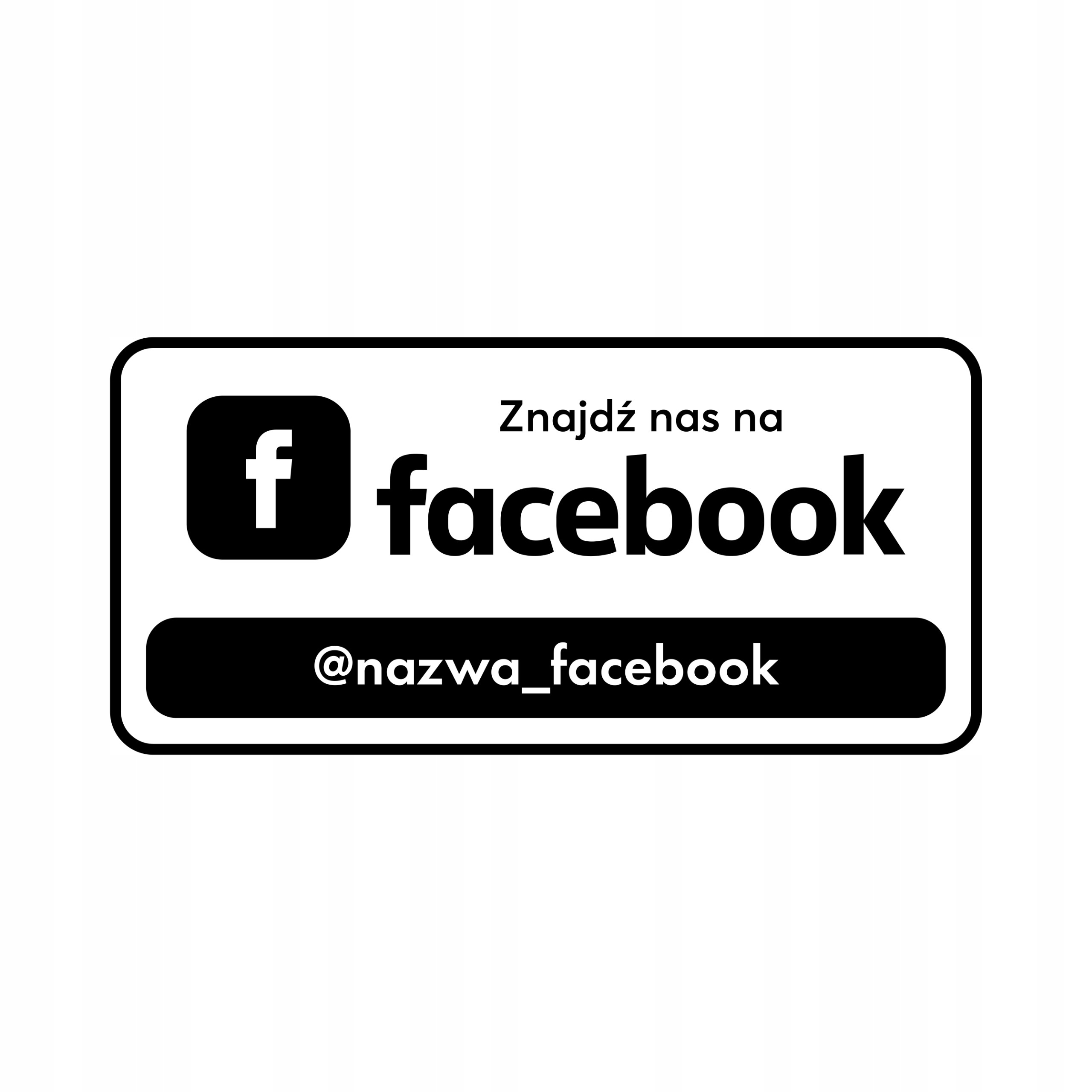 

Naklejka nazwa Facebook 30x15 cm