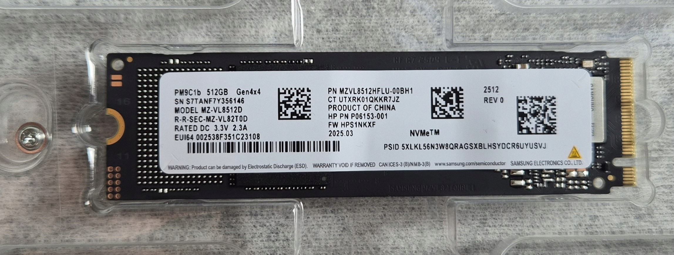 Dysk SSD Samsung 512GB M.2 PCIe NVMe PM9C1B MZ-VL8512D Gen4x4