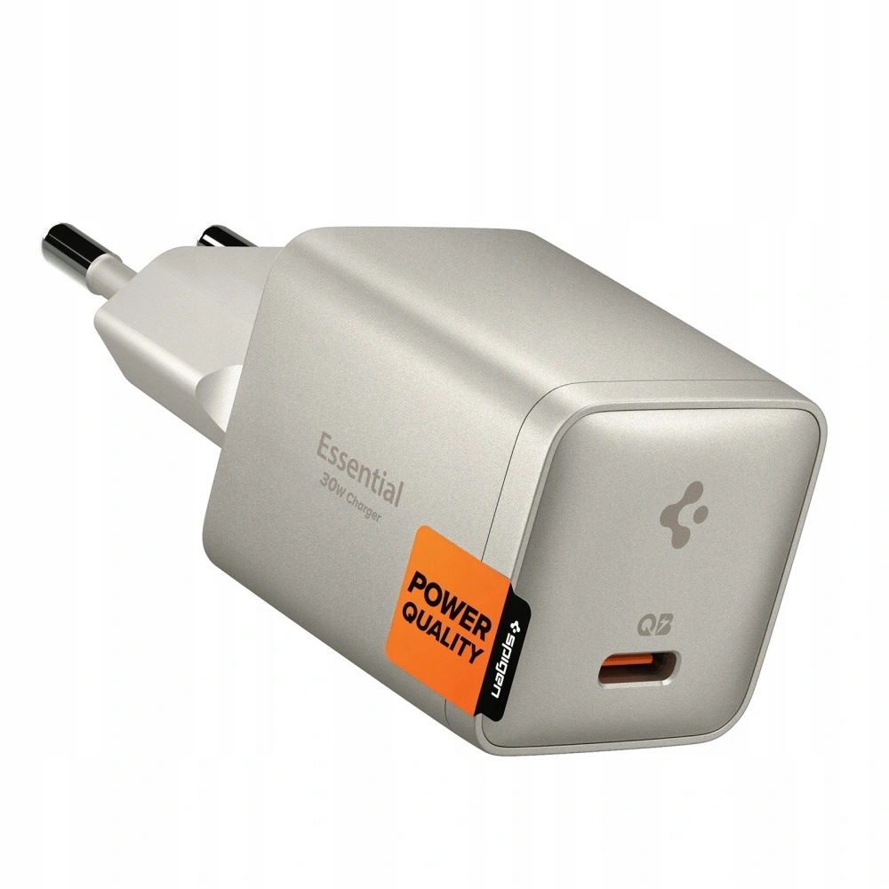 Spigen EE301EU- Gan Essential 1- Port Network Charger 30W Natural Titanium