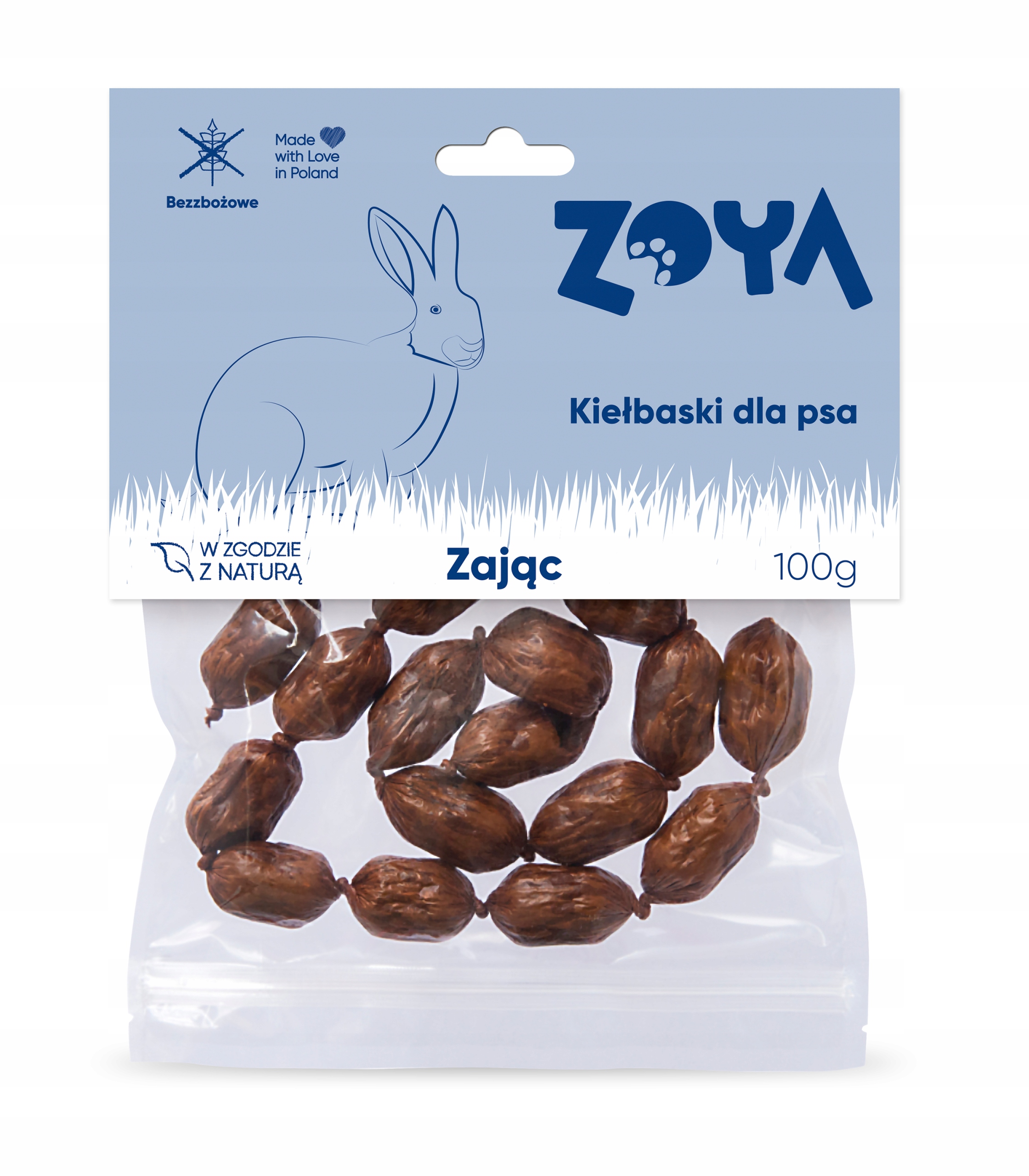 Zoya Klobásky se zajícem psí pamlsek 100 g