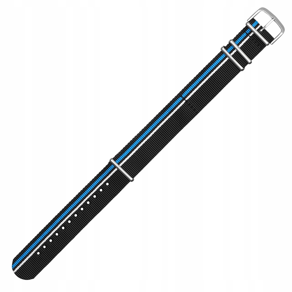Pásek k hodinkám Traser TS-105740 černý, modrý 22 mm