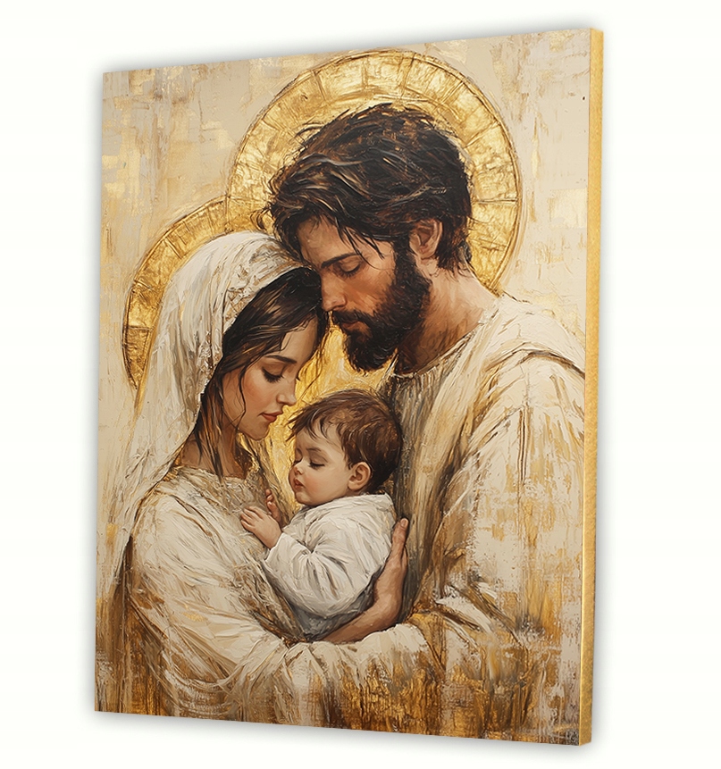 Obraz do obývacího pokoje Svatá rodina na plátně 30x40 cm náboženský dárek #915