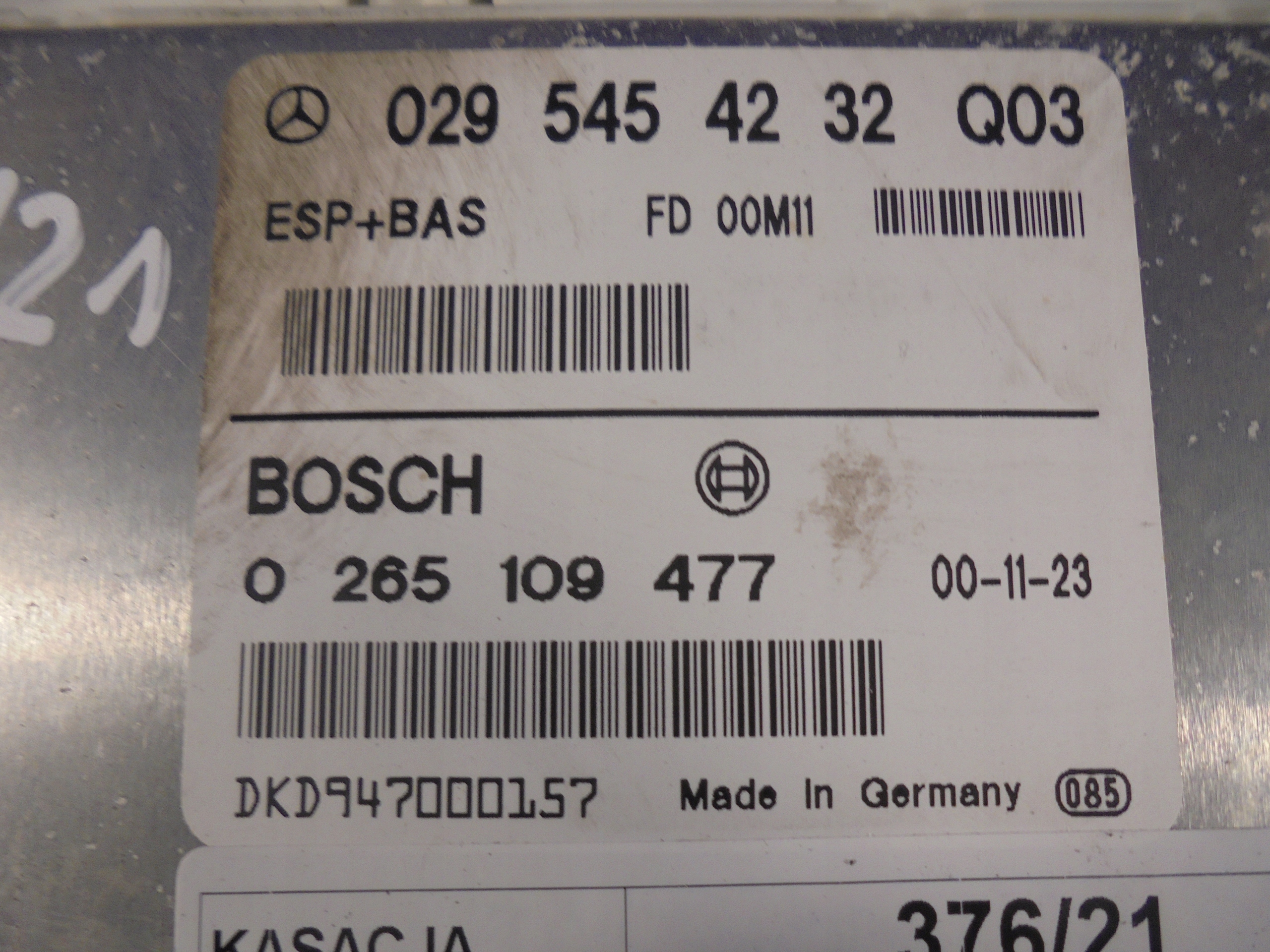computer Mercedes W168 1,4B 0295454232 0265109477