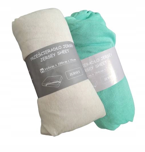 

Prześcieradło 100% Bawełna Jersey Z Gumką 160x200