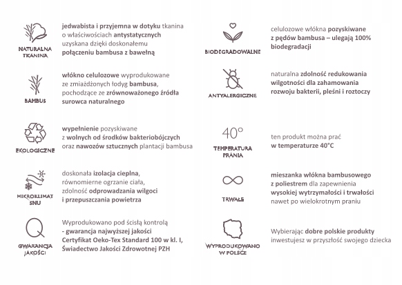 KOŁDRA BAMBUSOWA ULTRALEKKA PIKOWANA ANTYALERGICZNA 140X200 NATURALNA VEGE Marka inna marka