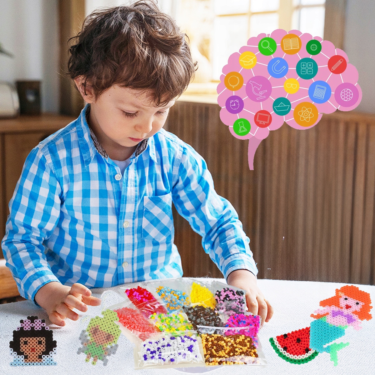 DUŻY ZESTAW KORALIKÓW DO PRASOWANIA KORALIKI SZABLONY 3000el. NA PREZENT Materiał papier plastik