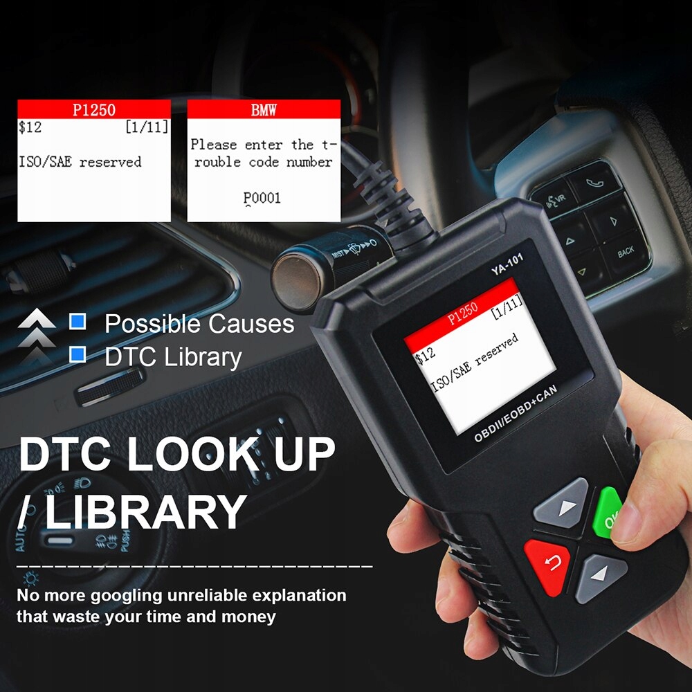 Estilo YA101 сканер OBD2 Completo para carro médi