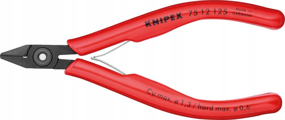 Boční štípací kleště pro elektroniku se svorkou na drát 125 mm Knipex