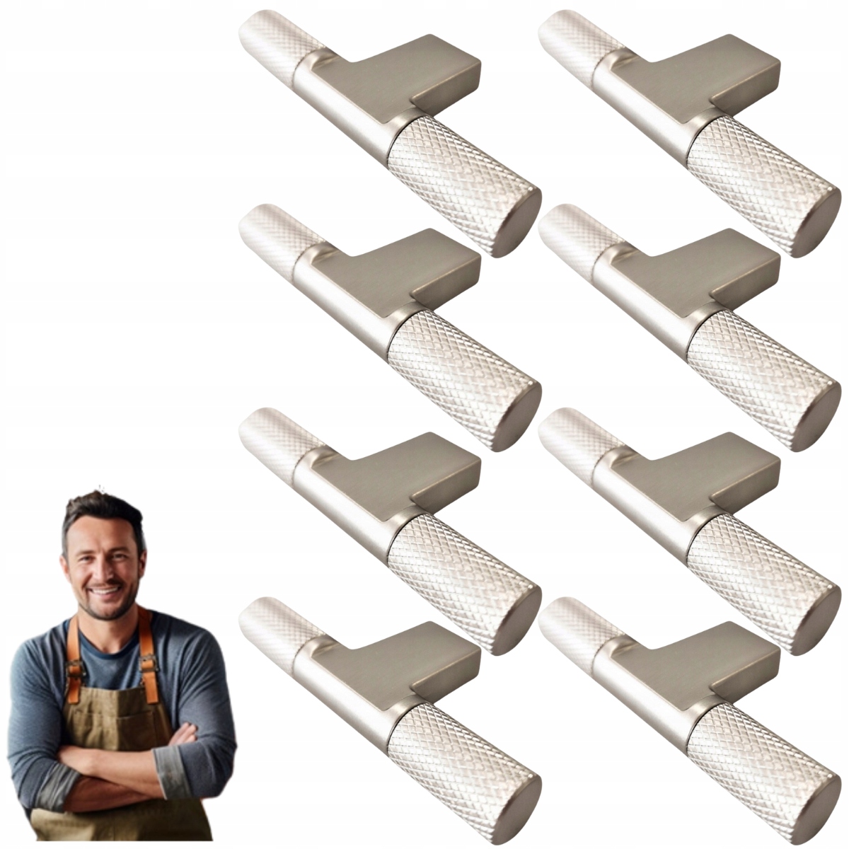 Nábytkový držiak Gombík Rea Mlotek oceľové Radełko 72x12mm 8ks