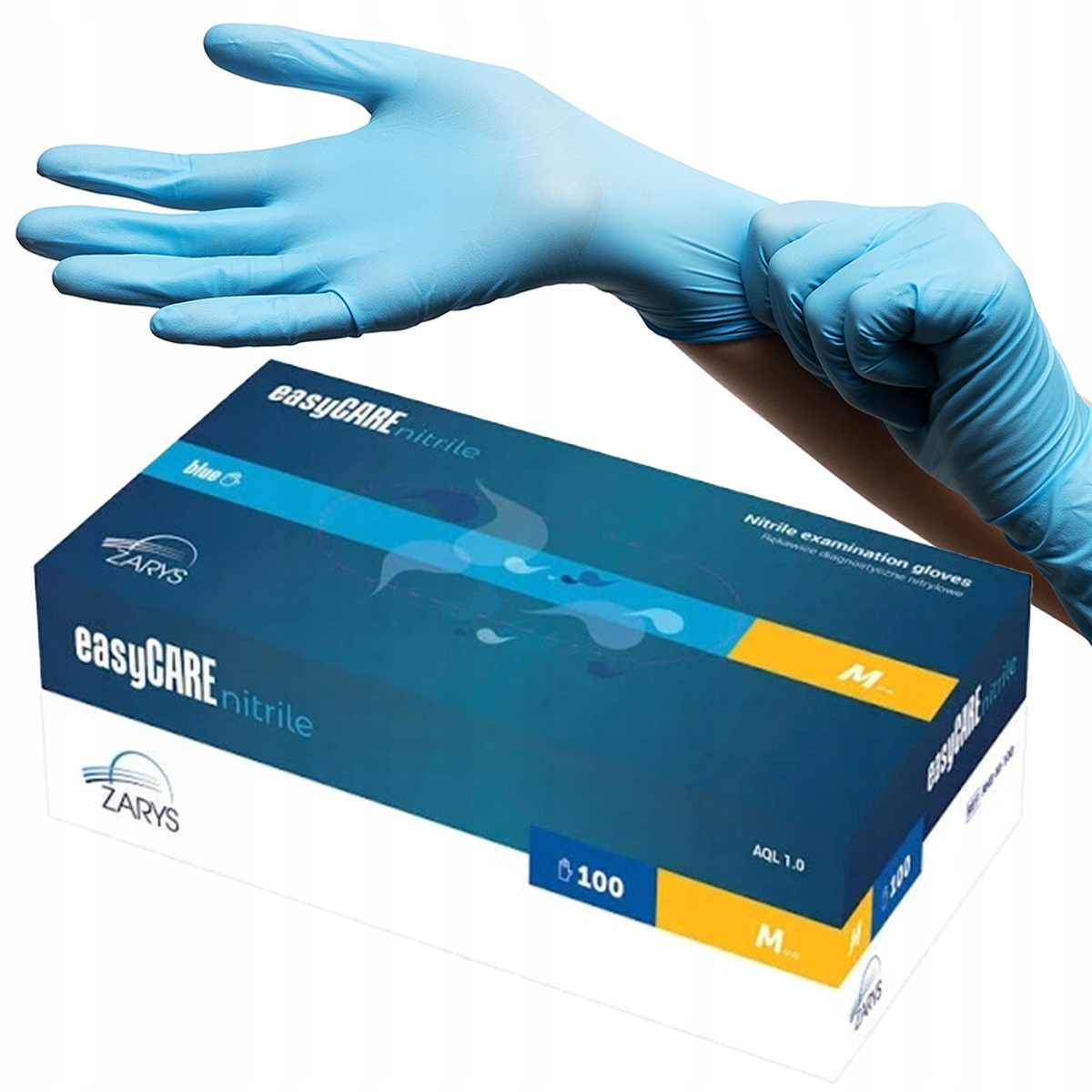 

Rękawiczki nitrylowe easyCARE jednorazowe 100szt M