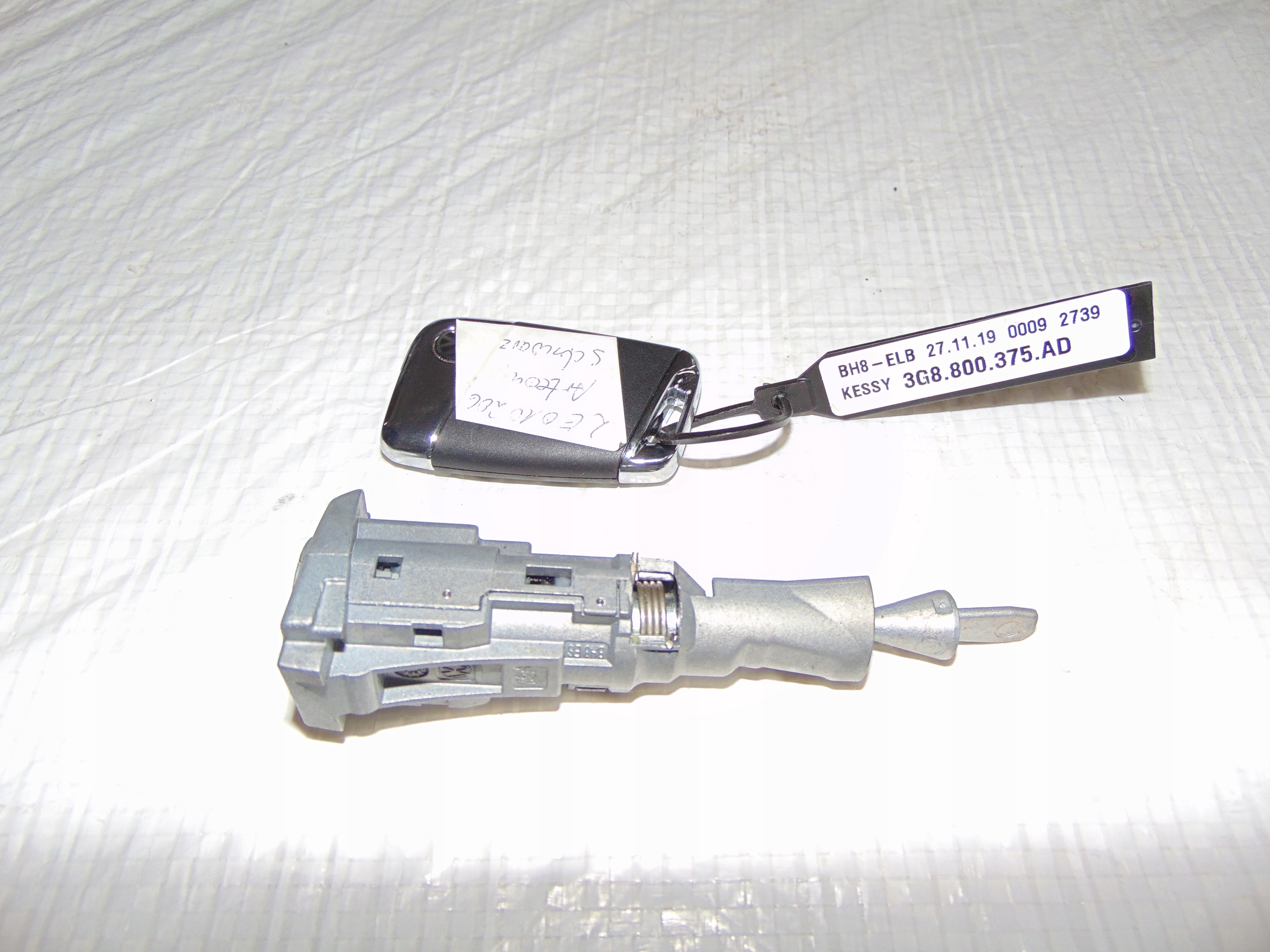 VW ARTEON ВСТАВКА ЗАМКА + КЛЮЧ 3G8800375AD