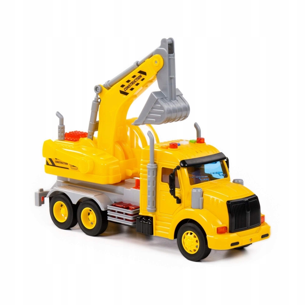 SAMOCHODY ZABAWKI KOPARKA dla dzieci DUŻA 34x12x19cm żółta WADER POLESIE Kod producenta 86440