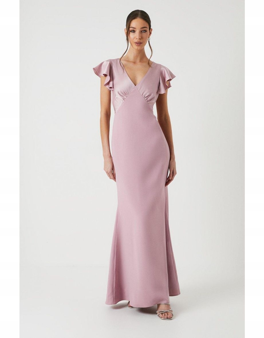 Coast Starorůžová Maxi Šaty V Neck (38)