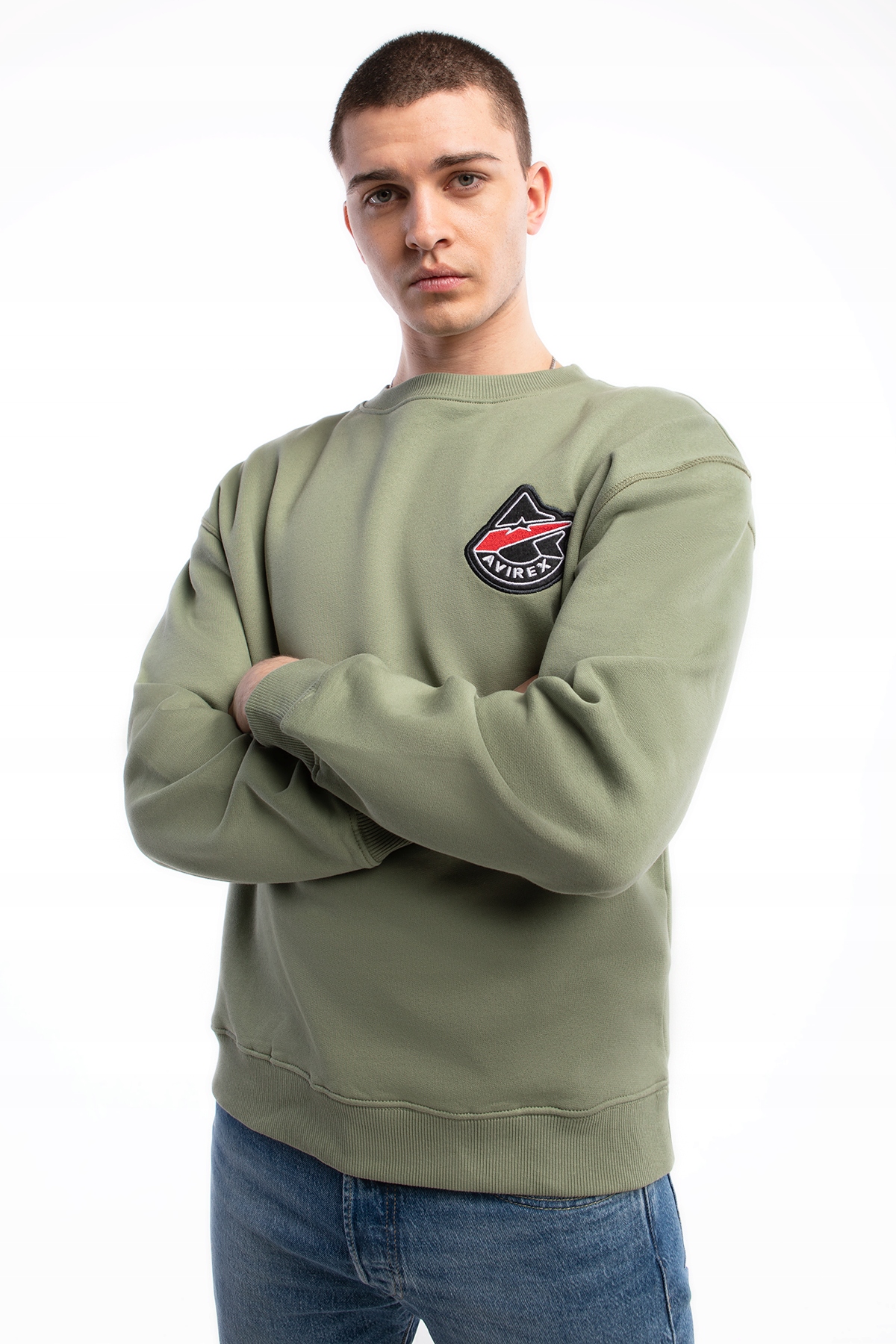 Pánská mikina bez kapuce Avirex Charleston V1A00003-514 XL