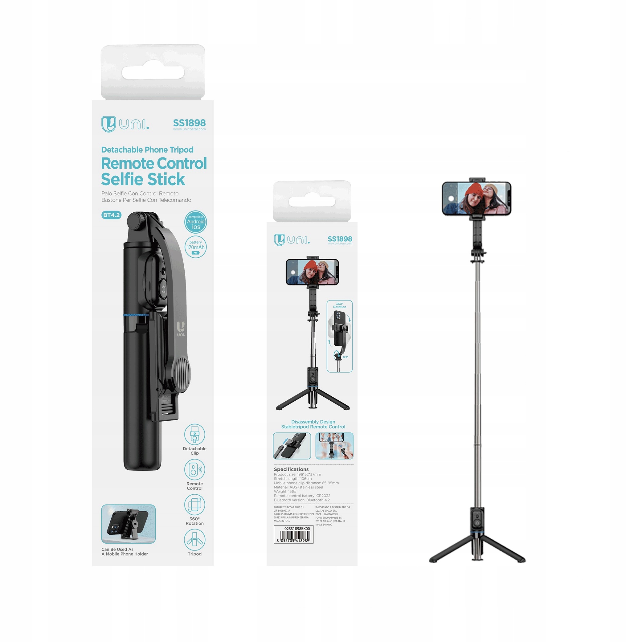 Kijek Selfie Stick na telefon Statyw z Pilotem Bluetooth 4.2