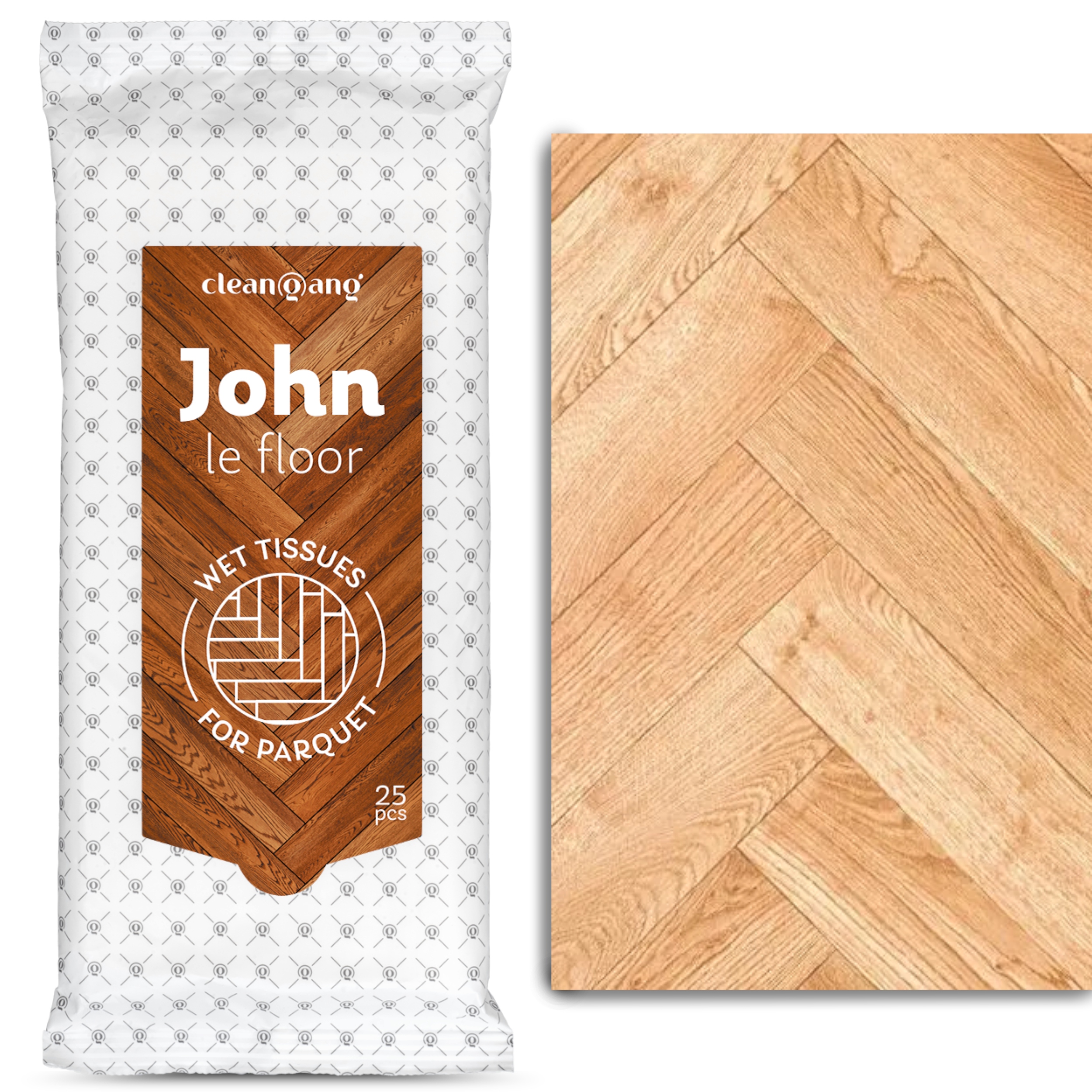 Levně 5x CleanGang Ubrousky navinuté na parketové panely obnovují 25 Ks