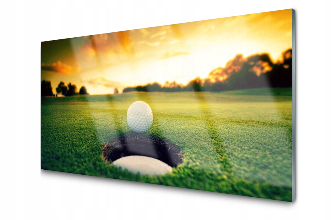 Nástenný sklenený panel Golfová lopta Tráva 120x60