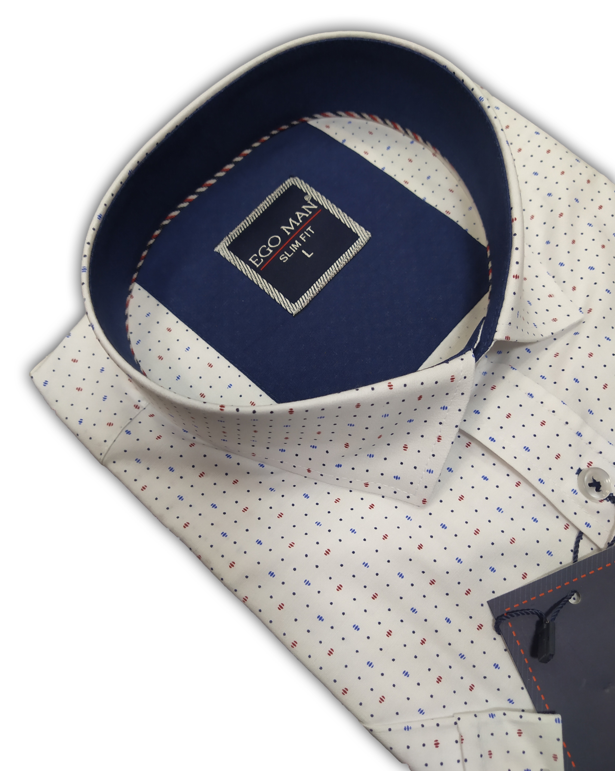 

+e10 Koszula Ego Man krótki rękaw 2XL SlimFit Wzór