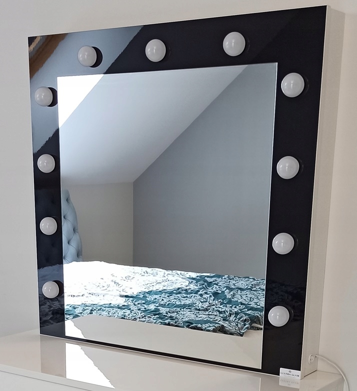 Lustro do makijażu z oświetleniem czarne połysk Marka inna