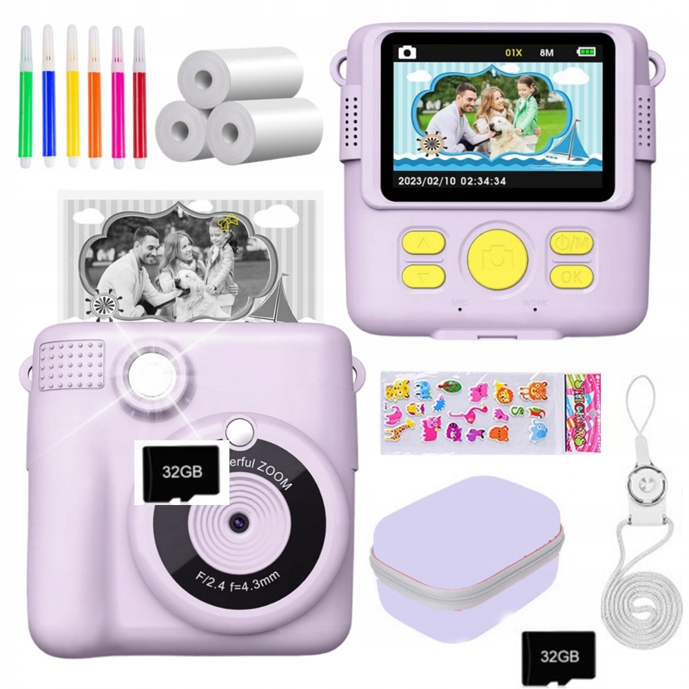 Sada Digitálního Instantního Fotoaparátu S Termotiskárnou Pro Děti